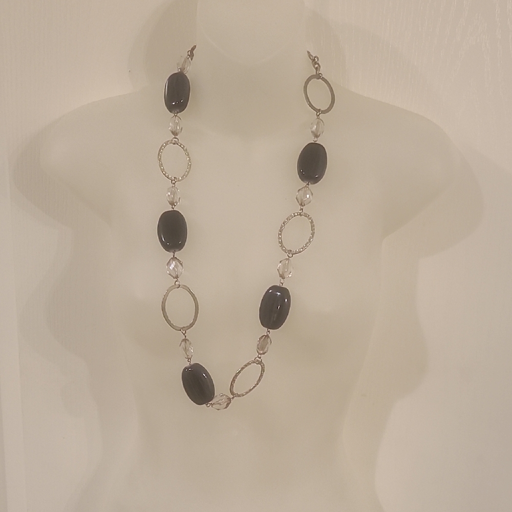 Elegant Blue and Silver Women's Necklace
